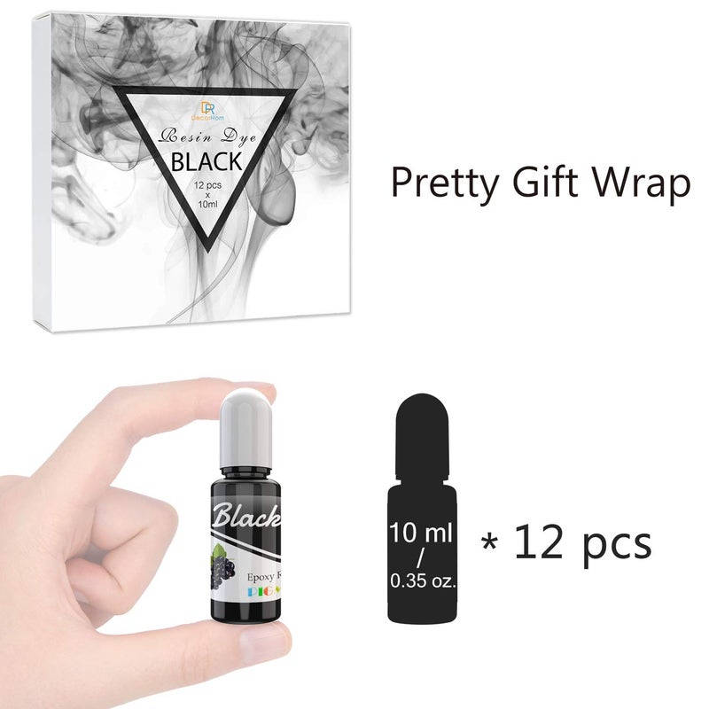 DecorRom Black Epoxy UV Resin Pigment - 4oz Concentrated UV Resin Dye for Epoxy Art, Jewelry Making - DIY Colorant, 120ml - Image 5